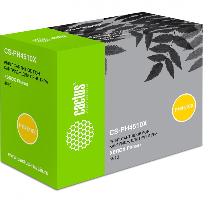 Лазерный картридж CACTUS (113R00712) для Xerox Phaser 4510, 4510b, 4510dn, 4510dt, 4510dx, 4510n, 4510vb, 4510vn, черный, 19 000 стр. CS-PH4510X Лазерный картридж CACTUS (113R00712) для Xerox Phaser 4510, 4510b, 4510dn, 4510dt, 4510dx, 4510n, 4510vb, 4510vn, черный, 19 000 стр. CS-PH4510X