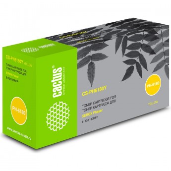 Лазерный картридж CACTUS CS-PH6180Y (113R00725) для Xerox Phaser 6180, 6180dn, 6180mfp, 6180n, 6180vn, желтый, увеличенной емкости, 6 000 стр. Лазерный картридж CACTUS CS-PH6180Y (113R00725) для Xerox Phaser 6180, 6180dn, 6180mfp, 6180n, 6180vn, желтый, увеличенной емкости, 6 000 стр.
