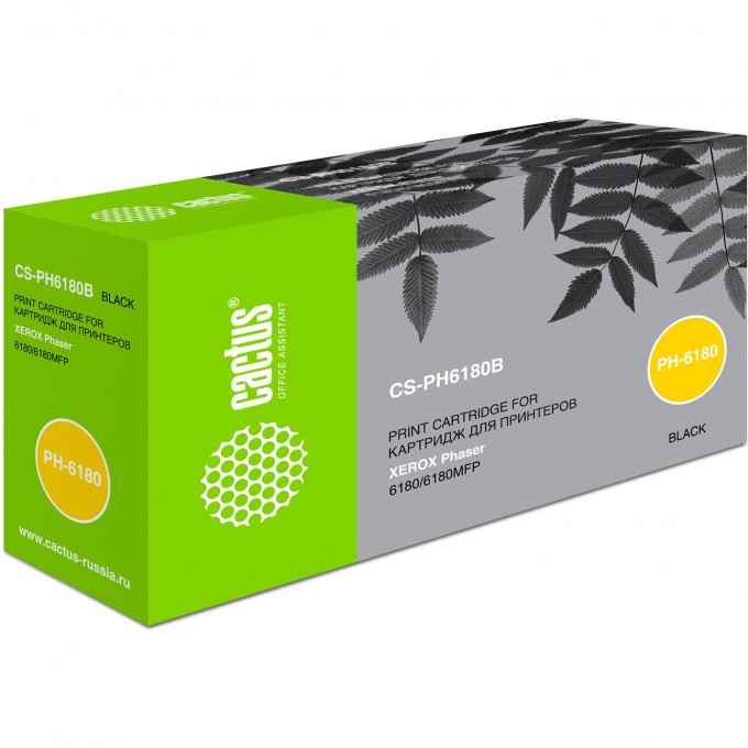 Лазерный картридж CACTUS (113R00726) для Xerox Phaser 6180, 6180dn, 6180 MFP, 6180n, 6180vn, черный, 8 000 стр. CS-PH6180B Лазерный картридж CACTUS (113R00726) для Xerox Phaser 6180, 6180dn, 6180 MFP, 6180n, 6180vn, черный, 8 000 стр. CS-PH6180B