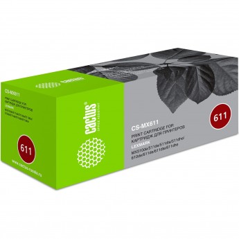 Лазерный картридж CACTUS CS-MX611 (60F0XA0, 60F5X0E) для Lexmark MX 510de, 511de, 511dte, 511dhe, 610de, 611de, черный, 20 000 стр. Лазерный картридж CACTUS CS-MX611 (60F0XA0, 60F5X0E) для Lexmark MX 510de, 511de, 511dte, 511dhe, 610de, 611de, черный, 20 000 стр.