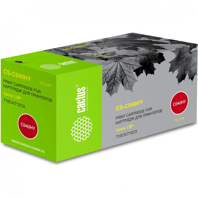 Лазерный картридж CACTUS (Cartridge 040H) для Canon LBP 710cx i-Sensys, 712cx i-Sensys, желтый, увеличенной емкости, 10 000 стр. CS-C040HY Лазерный картридж CACTUS (Cartridge 040H) для Canon LBP 710cx i-Sensys, 712cx i-Sensys, желтый, увеличенной емкости, 10 000 стр. CS-C040HY
