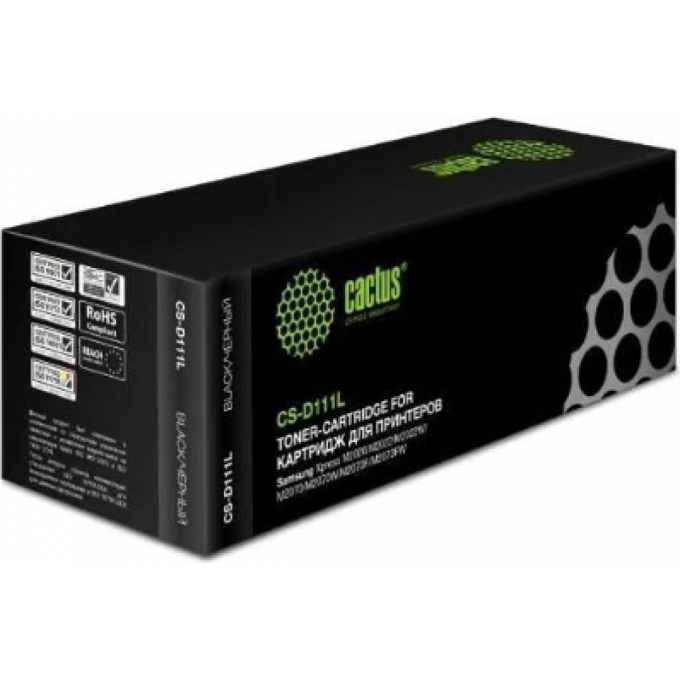 Лазерный картридж CACTUS черный для Samsung Xpress M2022, M2020, M2021, M2020W, M2070, M2070FW, M2071 , M2071FH, M2021W, M2022W, M2070F, M2070W, M2071F (3'000 стр.) cs-d111l-mps Лазерный картридж CACTUS черный для Samsung Xpress M2022, M2020, M2021, M2020W, M2070, M2070FW, M2071 , M2071FH, M2021W, M2022W, M2070F, M2070W, M2071F (3'000 стр.) cs-d111l-mps