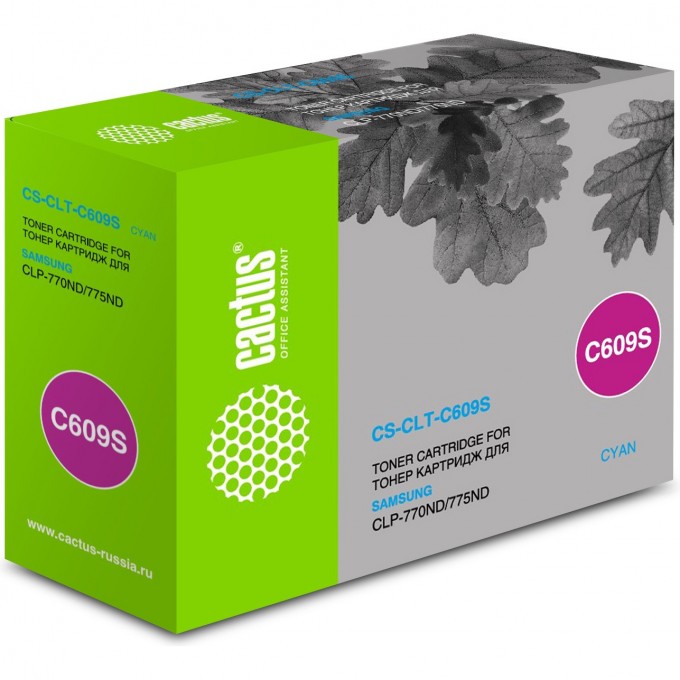 Лазерный картридж CACTUS (CLT-C609S) для Samsung CLP770, 770nd, 775, 775nd, голубой, 7 000 стр. CS-CLT-C609S Лазерный картридж CACTUS (CLT-C609S) для Samsung CLP770, 770nd, 775, 775nd, голубой, 7 000 стр. CS-CLT-C609S