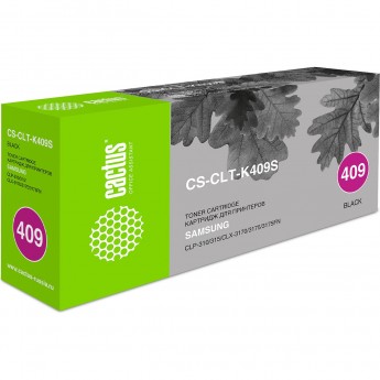 Лазерный картридж CACTUS CS-CLT-K409S (CLT-K409S) для Samsung CLP 310, 310n, 315, 315n, 315w; CLX 3170, 3170n, 3170fn, 3175, 3175fn, 3175fw, 3175n, черный, 1 500 стр. Лазерный картридж CACTUS CS-CLT-K409S (CLT-K409S) для Samsung CLP 310, 310n, 315, 315n, 315w; CLX 3170, 3170n, 3170fn, 3175, 3175fn, 3175fw, 3175n, черный, 1 500 стр.