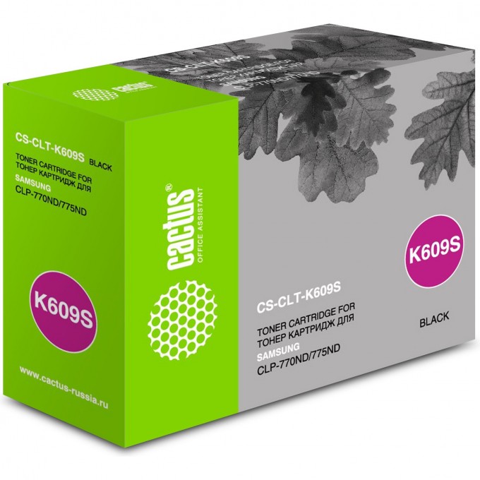 Лазерный картридж CACTUS (CLT-K609S) для Samsung CLP770, 770nd, 775, 775nd, черный, 7 000 стр. CS-CLT-K609S Лазерный картридж CACTUS (CLT-K609S) для Samsung CLP770, 770nd, 775, 775nd, черный, 7 000 стр. CS-CLT-K609S