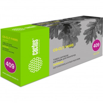 Лазерный картридж CACTUS CS-CLT-Y409S (CLT-Y409S) для Samsung CLP 310, 310n, 315, 315n, 315w; CLX 3170, 3170n, 3170fn, 3175, 3175fn, 3175fw, 3175n, желтый, 1 000 стр. Лазерный картридж CACTUS CS-CLT-Y409S (CLT-Y409S) для Samsung CLP 310, 310n, 315, 315n, 315w; CLX 3170, 3170n, 3170fn, 3175, 3175fn, 3175fw, 3175n, желтый, 1 000 стр.