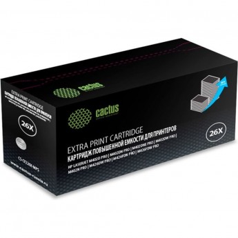 Лазерный картридж CACTUS CS-CF226X-MPS (HP 26X) для HP LaserJet M402d, M402n, M426dw, M426fdn, черный, увеличенной емкости, 12 000 стр. Лазерный картридж CACTUS CS-CF226X-MPS (HP 26X) для HP LaserJet M402d, M402n, M426dw, M426fdn, черный, увеличенной емкости, 12 000 стр.