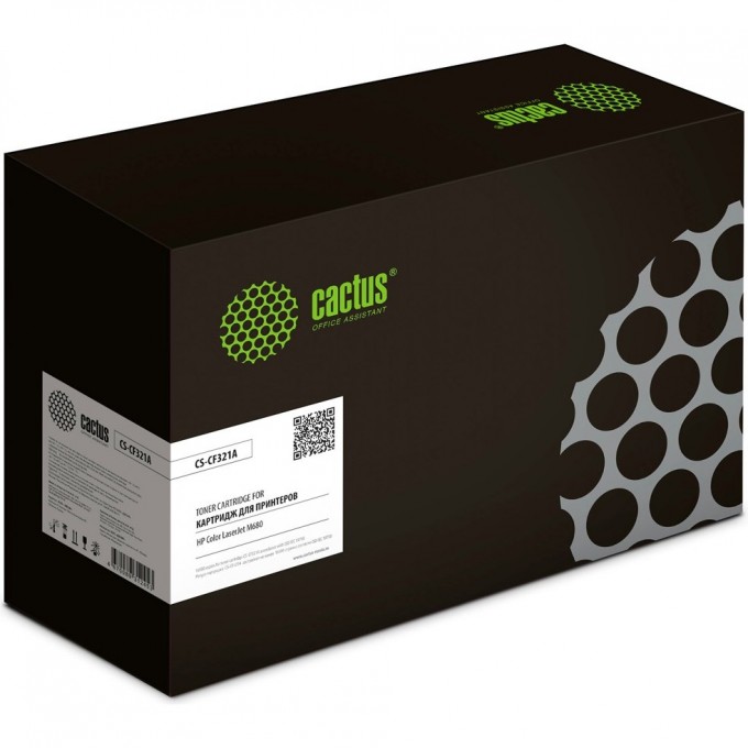 Лазерный картридж CACTUS CS-CF321A (HP 653A) для HP CLJ M680, голубой, 16 500 стр. CS-CF321A-1 Лазерный картридж CACTUS CS-CF321A (HP 653A) для HP CLJ M680, голубой, 16 500 стр. CS-CF321A-1