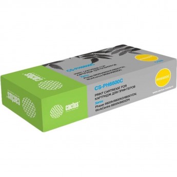 Лазерный картридж CACTUS CS-PH6600C (106R02233) для Xerox Phaser 6600, 6600dn; WorkCentre 6605, 6605n, голубой, увеличенной емкости, 6 000 стр. Лазерный картридж CACTUS CS-PH6600C (106R02233) для Xerox Phaser 6600, 6600dn; WorkCentre 6605, 6605n, голубой, увеличенной емкости, 6 000 стр.