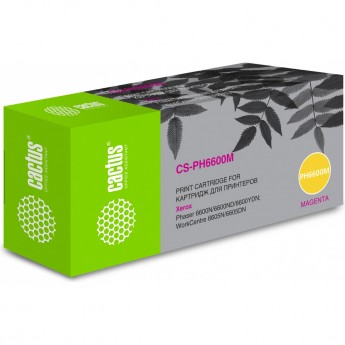 Лазерный картридж CACTUS CS-PH6600М (106R02234) для Xerox Phaser 6600, 6600dn; WorkCentre 6605, 6605n, пурпурный, увеличенной емкости, 6 000 стр. Лазерный картридж CACTUS CS-PH6600М (106R02234) для Xerox Phaser 6600, 6600dn; WorkCentre 6605, 6605n, пурпурный, увеличенной емкости, 6 000 стр.