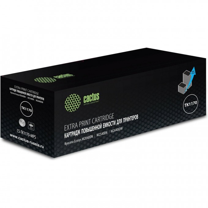 Лазерный картридж CACTUS CS-TK1170-MPS (TK-1170) для Kyocera Ecosys M2040dn, M2540dn, M2640idw, черный, увеличенной емкости, 12 000 стр. CS-TK1170-MPS-1 Лазерный картридж CACTUS CS-TK1170-MPS (TK-1170) для Kyocera Ecosys M2040dn, M2540dn, M2640idw, черный, увеличенной емкости, 12 000 стр. CS-TK1170-MPS-1