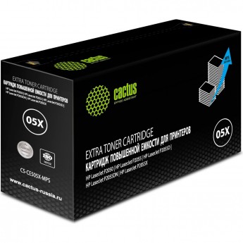 Лазерный картридж CACTUS CS-CE505X-MPS (HP 05X) для HP LaserJet P2050, P2055, P2055D, P2055DN, P2055X, черный, 13 000 стр. Лазерный картридж CACTUS CS-CE505X-MPS (HP 05X) для HP LaserJet P2050, P2055, P2055D, P2055DN, P2055X, черный, 13 000 стр.