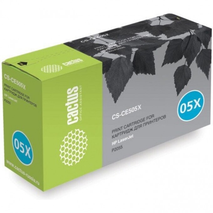 Лазерный картридж CACTUS (HP 05X) для HP LaserJet P2050, P2055, P2055d, P2055dn, P2055x, черный, увеличенной емкости, 6 500 стр. CS-CE505X Лазерный картридж CACTUS (HP 05X) для HP LaserJet P2050, P2055, P2055d, P2055dn, P2055x, черный, увеличенной емкости, 6 500 стр. CS-CE505X