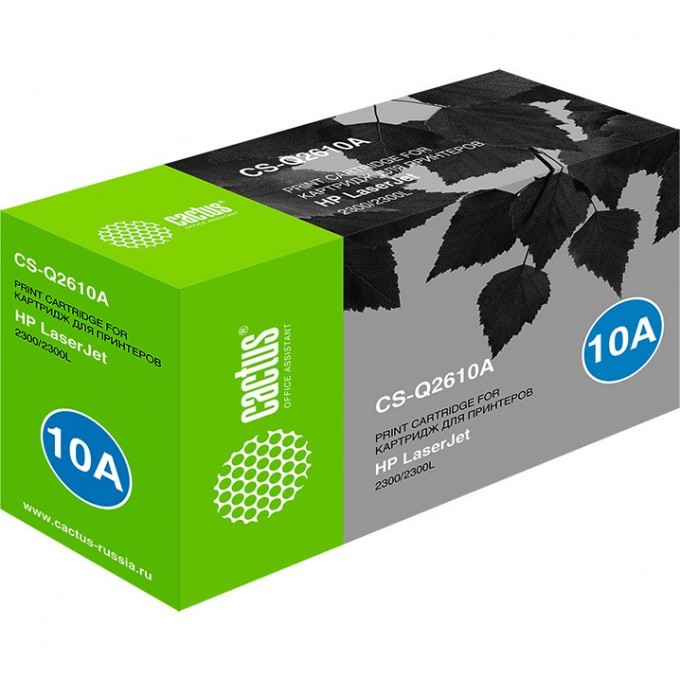 Лазерный картридж CACTUS (HP 10A) для HP LaserJet 2300, 2300d, 2300dn, 2300dtn, 2300l, 2300n, черный, 6 000 стр. CS-Q2610A Лазерный картридж CACTUS (HP 10A) для HP LaserJet 2300, 2300d, 2300dn, 2300dtn, 2300l, 2300n, черный, 6 000 стр. CS-Q2610A