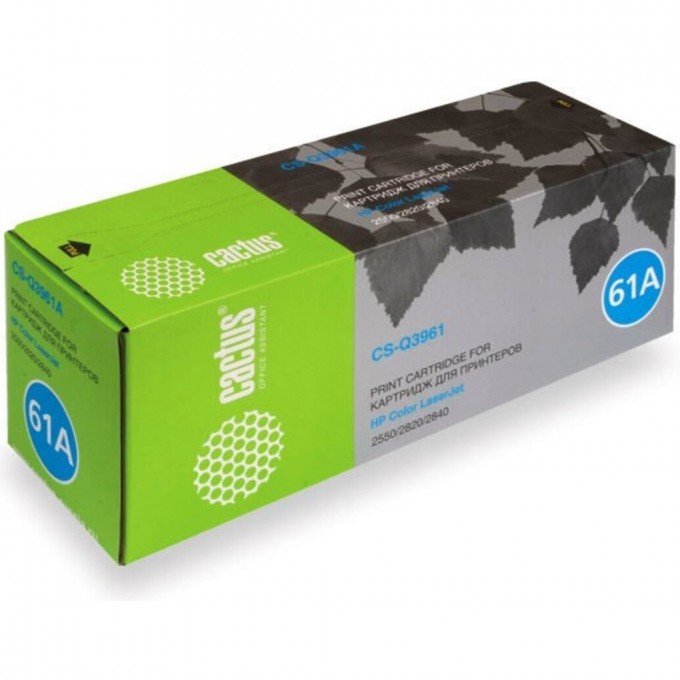 Лазерный картридж CACTUS (HP 122A) для HP Color LaserJet 2550, 2550L, 2550LN, 2550N, 2820, 2830, 2840, черный, 5 000 стр. CS-Q3960AR