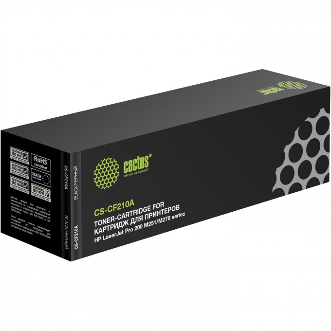 Лазерный картридж CACTUS  (HP 131A) для HP Color LaserJet M251, M251n, M251nw, M276, M276n, M276nw, черный, 1 600 стр. CS-CF210A
