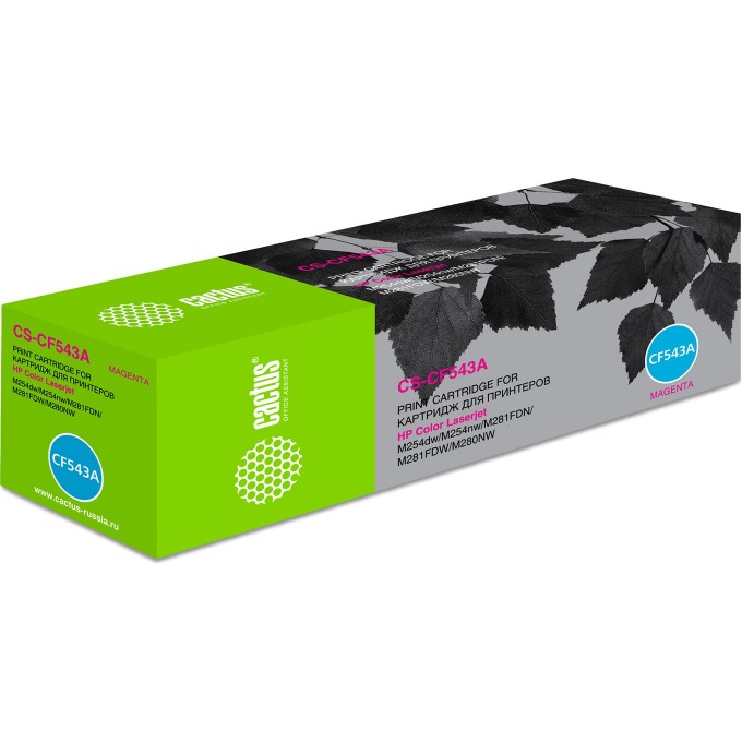 Лазерный картридж CACTUS (HP 203A) для HP Color LaserJet M254dw, M254nw, M280nw, M281fdn, M281fdw, пурпурный, 1 400 стр. CS-CF543A Лазерный картридж CACTUS (HP 203A) для HP Color LaserJet M254dw, M254nw, M280nw, M281fdn, M281fdw, пурпурный, 1 400 стр. CS-CF543A