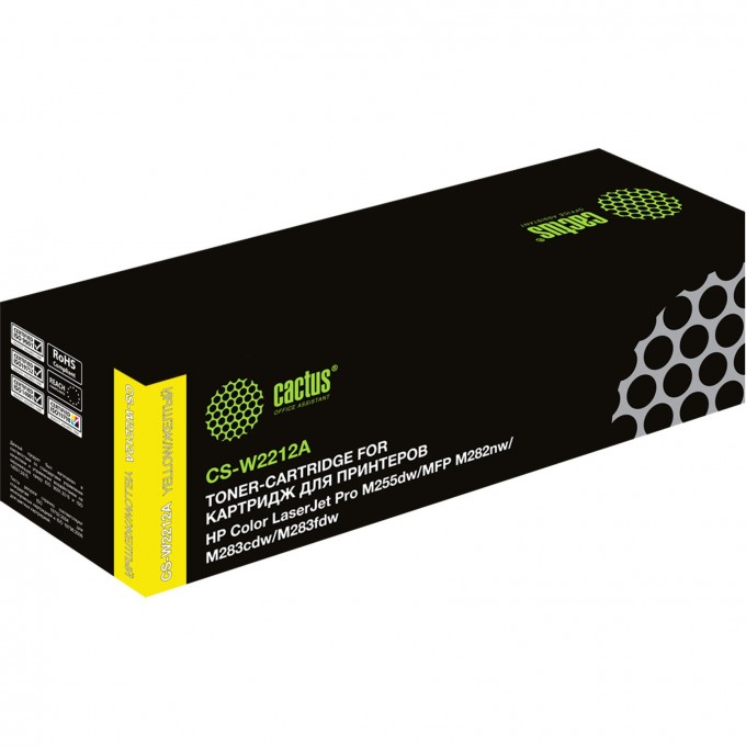 Лазерный картридж CACTUS (HP 207A) для HP M255, MFP M282, M283, желтый, 1 250 стр. CS-W2212A Лазерный картридж CACTUS (HP 207A) для HP M255, MFP M282, M283, желтый, 1 250 стр. CS-W2212A