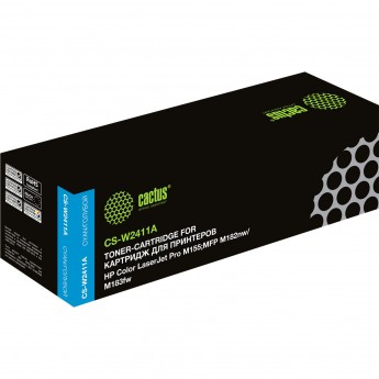 Лазерный картридж CACTUS CS-W2411A (HP 216A) для HP Color LaserJet Pro M155;MFP M182nw, M183fw, голубой, 850 стр. Лазерный картридж CACTUS CS-W2411A (HP 216A) для HP Color LaserJet Pro M155;MFP M182nw, M183fw, голубой, 850 стр.