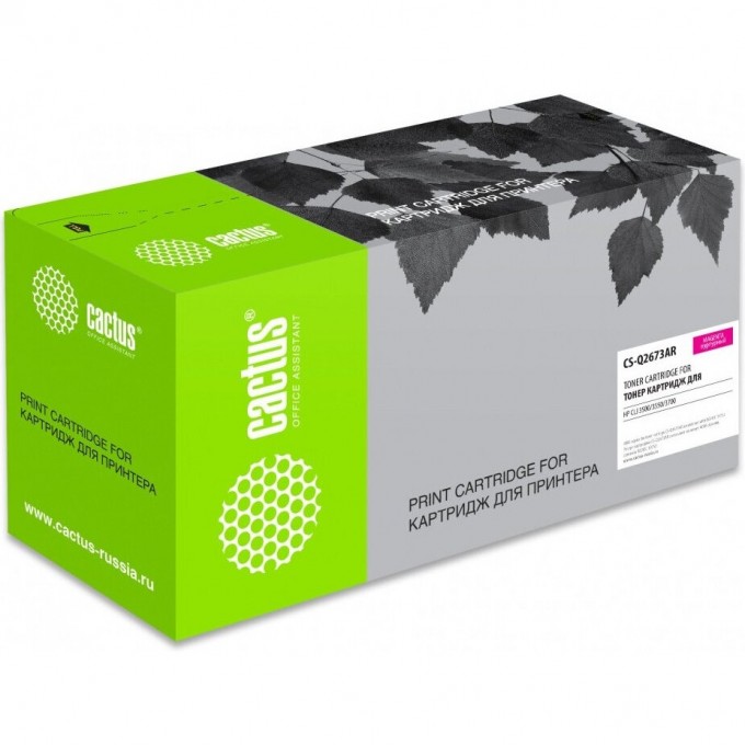 Лазерный картридж CACTUS (HP 309A) для HP Color LaserJet 3500, 3500n, 3550, 3550n, пурпурный, 4 000 стр. CS-Q2673AR Лазерный картридж CACTUS (HP 309A) для HP Color LaserJet 3500, 3500n, 3550, 3550n, пурпурный, 4 000 стр. CS-Q2673AR