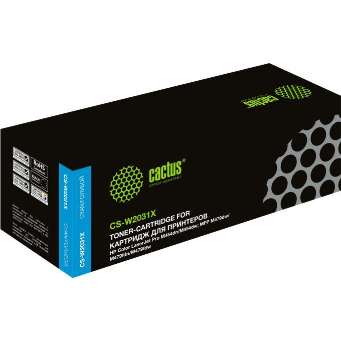 Лазерный картридж CACTUS (HP 415X) для HP Color LaserJet M454dn Pro, M454dw Pro, M479dw Pro MFP, M479fdn Pro MFP, M479fdw Pro MFP, M479fnw Pro MFP, голубой, увеличенной емкости, 6 000 стр. CS-W2031X Лазерный картридж CACTUS (HP 415X) для HP Color LaserJet M454dn Pro, M454dw Pro, M479dw Pro MFP, M479fdn Pro MFP, M479fdw Pro MFP, M479fnw Pro MFP, голубой, увеличенной емкости, 6 000 стр. CS-W2031X