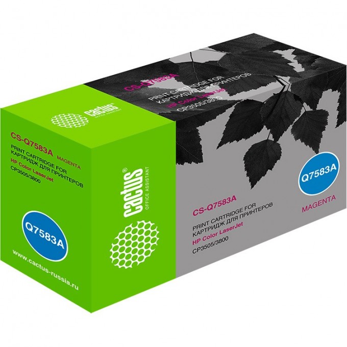 Лазерный картридж CACTUS (HP 503A) для HP Color LaserJet 3800, 3800dn, 3800dtn, 3800n, CP3505, CP3505dn, CP3505n, CP3505x, пурпурный, 6 000 стр. CS-Q7583A Лазерный картридж CACTUS (HP 503A) для HP Color LaserJet 3800, 3800dn, 3800dtn, 3800n, CP3505, CP3505dn, CP3505n, CP3505x, пурпурный, 6 000 стр. CS-Q7583A