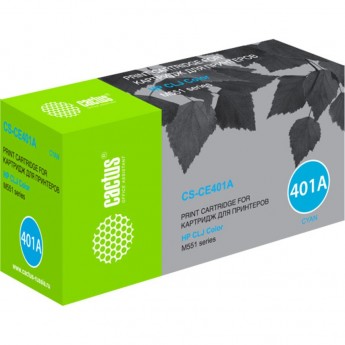 Лазерный картридж CACTUS CS-CE401A (HP 507A) для HP Color LaserJet M551, M551dn (CF082A), M551n , M551xh, M570, M570dn, M570dw, M575, M575dn, M575f, голубой, 6 000 стр. Лазерный картридж CACTUS CS-CE401A (HP 507A) для HP Color LaserJet M551, M551dn (CF082A), M551n , M551xh, M570, M570dn, M570dw, M575, M575dn, M575f, голубой, 6 000 стр.