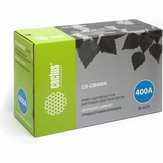 Лазерный картридж CACTUS (HP 642A) для HP Color LaserJet CP4005, CP4005DN, CP4005N, черный, 7 500 стр. CS-CB400AR
