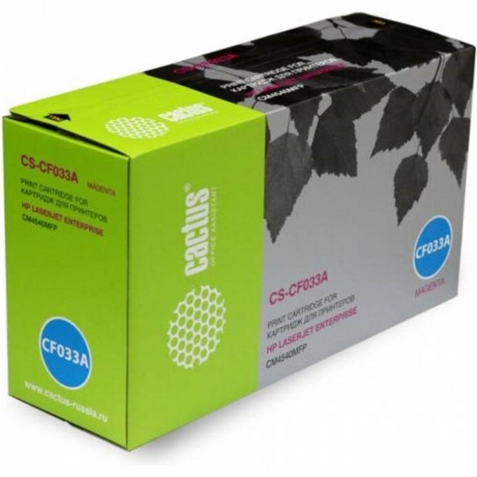 Лазерный картридж CACTUS  (HP 646A) для HP Color LaserJet CM4540 MFP, CM4540f MFP, CM4540fskm MFP, CM4540mfp Enterprise, пурпурный, 12 500 стр. CS-CF033A