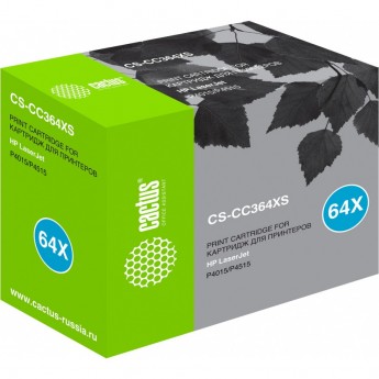 Лазерный картридж CACTUS CS-CC364XS (HP 64X) для HP LaserJet P4010, P4015, P4015dn, P4015n, P4015tn, P4015x, P4510, P4515, P4515n, P4515tn, P4515x, P4515xm, черный, увеличенной емкости, 24 000 стр. Лазерный картридж CACTUS CS-CC364XS (HP 64X) для HP LaserJet P4010, P4015, P4015dn, P4015n, P4015tn, P4015x, P4510, P4515, P4515n, P4515tn, P4515x, P4515xm, черный, увеличенной емкости, 24 000 стр.