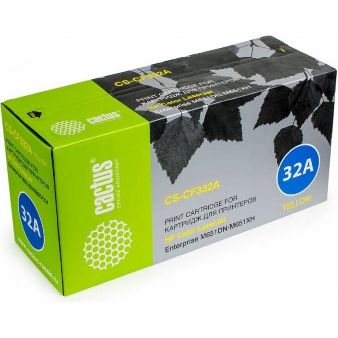 Лазерный картридж CACTUS (HP 654A) для HP Color LaserJet M651, M651dn, M651n, M651xh, желтый, 15 000 стр. CS-CF332A Лазерный картридж CACTUS (HP 654A) для HP Color LaserJet M651, M651dn, M651n, M651xh, желтый, 15 000 стр. CS-CF332A
