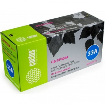 Лазерный картридж CACTUS CS-CF333A (HP 654A) для HP Color LaserJet M651, M651dn, M651n, M651xh, пурпурный, 15 000 стр. Лазерный картридж CACTUS CS-CF333A (HP 654A) для HP Color LaserJet M651, M651dn, M651n, M651xh, пурпурный, 15 000 стр.
