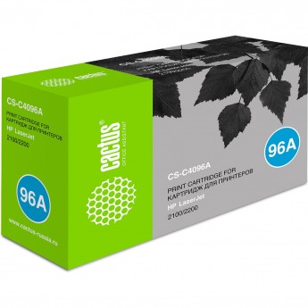 Лазерный картридж CACTUS CS-C4096A (HP 96A) для HP LaserJet 2100, 2100m, 2100tn, 2100se, 2100xi, 2200, 2200d, 2200dn, 2200dt, черный, 5 000 стр. Лазерный картридж CACTUS CS-C4096A (HP 96A) для HP LaserJet 2100, 2100m, 2100tn, 2100se, 2100xi, 2200, 2200d, 2200dn, 2200dt, черный, 5 000 стр.