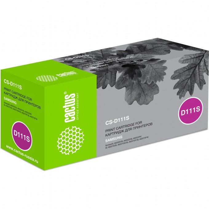 Лазерный картридж CACTUS (MLT-D111S) для Samsung Xpress M2020, M2020w, M2021, M2021w, M2022, M2022w, M2070, M2070f, M2070fw, M2070w, M2071, M2071f, M2071fh, M2071fw, черный, 1 000 стр. CS-D111S Лазерный картридж CACTUS (MLT-D111S) для Samsung Xpress M2020, M2020w, M2021, M2021w, M2022, M2022w, M2070, M2070f, M2070fw, M2070w, M2071, M2071f, M2071fh, M2071fw, черный, 1 000 стр. CS-D111S