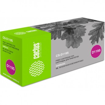 Лазерный картридж CACTUS CS-D119S (MLT-D119S) для Samsung ML1610, 1615, 1620, 1625, 2010, 2010p, 2010r, 2015, 2020, 2510, 2570, 2571, 2571n; SCX4321, 4521, 4521f, 4521fg, черный, 2 000 стр. Лазерный картридж CACTUS CS-D119S (MLT-D119S) для Samsung ML1610, 1615, 1620, 1625, 2010, 2010p, 2010r, 2015, 2020, 2510, 2570, 2571, 2571n; SCX4321, 4521, 4521f, 4521fg, черный, 2 000 стр.