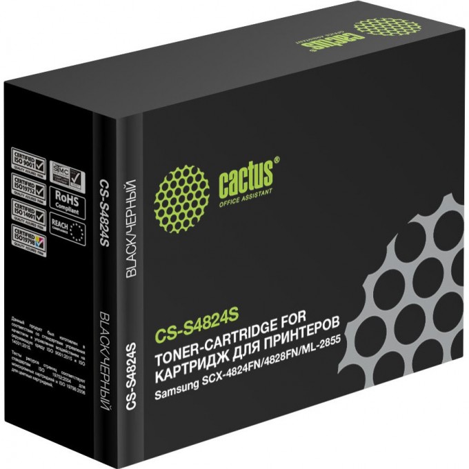Лазерный картридж CACTUS (MLT-D209L) для Samsung ML2855, 2855nd; SCX4824, 4824fn, 4825fn, 4828, 4828fn, черный, 5 000 стр. CS-S4824S Лазерный картридж CACTUS (MLT-D209L) для Samsung ML2855, 2855nd; SCX4824, 4824fn, 4825fn, 4828, 4828fn, черный, 5 000 стр. CS-S4824S