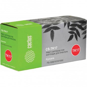 Лазерный картридж CACTUS CS-TK17 (TK-17) для Kyocera Mita FS 1000, 1000n, 1010, 1010n, 1010t, 1010tn, 1050, 1050n, 1050t, 1050tn, черный, 6 000 стр. Лазерный картридж CACTUS CS-TK17 (TK-17) для Kyocera Mita FS 1000, 1000n, 1010, 1010n, 1010t, 1010tn, 1050, 1050n, 1050t, 1050tn, черный, 6 000 стр.