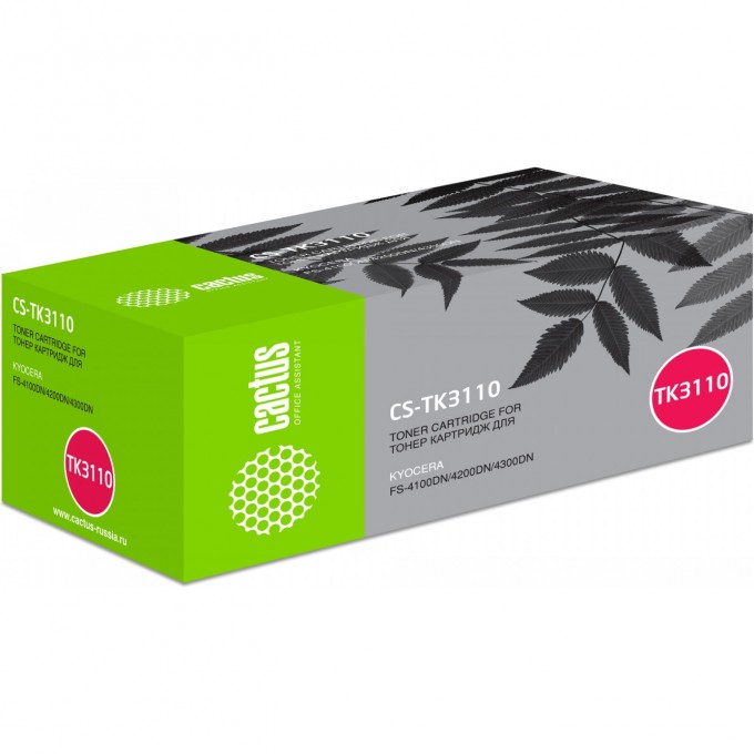 Лазерный картридж CACTUS (TK-3110) для принтеров Kyocera Mita FS 4100, 4100dn, 4200, 4200dn, 4300, 4300dn, черный, 15 500 стр. CS-TK3110 Лазерный картридж CACTUS (TK-3110) для принтеров Kyocera Mita FS 4100, 4100dn, 4200, 4200dn, 4300, 4300dn, черный, 15 500 стр. CS-TK3110