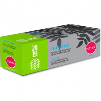 Лазерный картридж CACTUS CS-TK5140C (TK-5140C) для Kyocera Ecosys M6030cdn, M6530cdn, P6130cdn, голубой, 5 000 стр. Лазерный картридж CACTUS CS-TK5140C (TK-5140C) для Kyocera Ecosys M6030cdn, M6530cdn, P6130cdn, голубой, 5 000 стр.