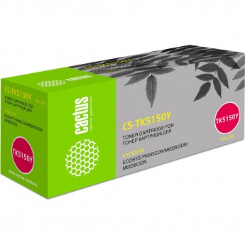 Лазерный картридж CACTUS CS-TK5150Y (TK-5150Y) для Kyocera Ecosys M6035cidn, P6035cdn, M6535cidn, желтый, 10 000 стр. Лазерный картридж CACTUS CS-TK5150Y (TK-5150Y) для Kyocera Ecosys M6035cidn, P6035cdn, M6535cidn, желтый, 10 000 стр.