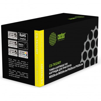 Лазерный картридж CACTUS CS-TK5240Y (TK-5240Y) для Kyocera Ecosys M5526cdn, M5526cdw, P5026cdn, P5026cdw, желтый, 3 000 стр. Лазерный картридж CACTUS CS-TK5240Y (TK-5240Y) для Kyocera Ecosys M5526cdn, M5526cdw, P5026cdn, P5026cdw, желтый, 3 000 стр.
