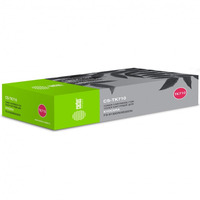 Лазерный картридж CACTUS (TK-710) для Kyocera Mita FS 9130, 9130dn, 9130dn D, 9130dn D, 9530, 9530dn, 9530dn B, 9530dn D, черный, 40 000 стр. CS-TK710 Лазерный картридж CACTUS (TK-710) для Kyocera Mita FS 9130, 9130dn, 9130dn D, 9130dn D, 9530, 9530dn, 9530dn B, 9530dn D, черный, 40 000 стр. CS-TK710