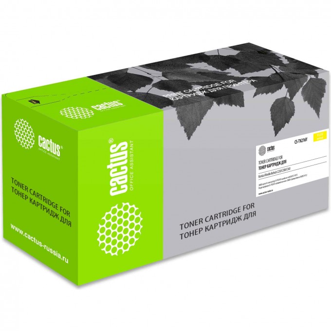 Лазерный картридж CACTUS (TN216Y) для Konica Minolta bizhub C220, C280, C360, желтый, 26 000 стр. CS-TN216Y Лазерный картридж CACTUS (TN216Y) для Konica Minolta bizhub C220, C280, C360, желтый, 26 000 стр. CS-TN216Y