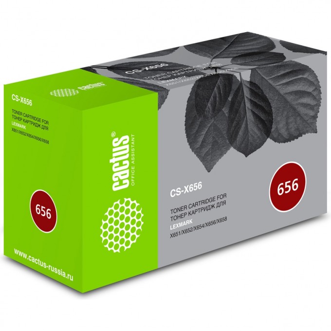 Лазерный картридж CACTUS (X651H21E) для Lexmark Optra X651de MFP, X652de MFP, X654de MFP, X656de MFP, X656dte MFP, X658dfe MFP, X658dtfe MFP, X658dtme MFP, черный, 25 000 стр. CS-X656 Лазерный картридж CACTUS (X651H21E) для Lexmark Optra X651de MFP, X652de MFP, X654de MFP, X656de MFP, X656dte MFP, X658dfe MFP, X658dtfe MFP, X658dtme MFP, черный, 25 000 стр. CS-X656