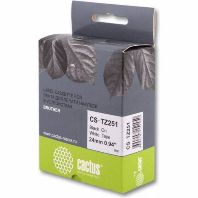 Лента CACTUS (TZE-251) черный, для принтеров Brother P-touch P700, PT-P750W, PT-P900W, PT-P950NW, PT-D450VP, PT-D600VP, PT-2430PC, PT-2700VP, PT-9700PC (24 мм x 8 м) CS-TZ251 Лента CACTUS (TZE-251) черный, для принтеров Brother P-touch P700, PT-P750W, PT-P900W, PT-P950NW, PT-D450VP, PT-D600VP, PT-2430PC, PT-2700VP, PT-9700PC (24 мм x 8 м) CS-TZ251