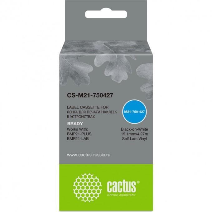 Ленточный картридж CACTUS для Brady BMP21-PLUS, BMP21-LAB, черный CS-M21-750427 Ленточный картридж CACTUS для Brady BMP21-PLUS, BMP21-LAB, черный CS-M21-750427