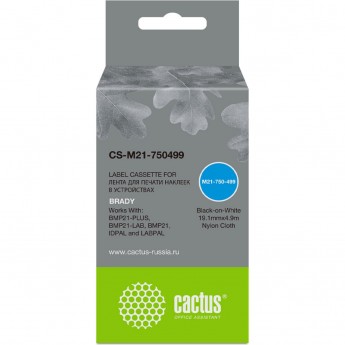 Ленточный картридж CACTUS CS-M21-750499 для Brady BMP21-PLUS, BMP21-LAB, черный Ленточный картридж CACTUS CS-M21-750499 для Brady BMP21-PLUS, BMP21-LAB, черный