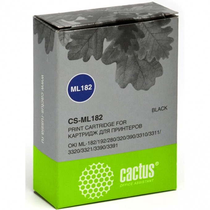 Матричный картридж CACTUS (01108002) для Oki ML-182, 192, 280, 320, 390, черный CS-ML182 Матричный картридж CACTUS (01108002) для Oki ML-182, 192, 280, 320, 390, черный CS-ML182
