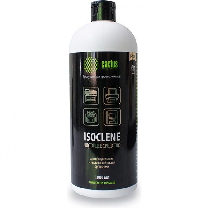 Спирт изопропиловый CACTUS для очищения и дезинфекции техники, 1 л CS-ISOCLENE1 Спирт изопропиловый CACTUS для очищения и дезинфекции техники, 1 л CS-ISOCLENE1