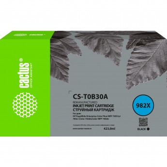 Струйный картридж CACTUS CS-T0B30A (HP 982X) для HP PageWide 765dn, 780 Enterprise Color, черный Струйный картридж CACTUS CS-T0B30A (HP 982X) для HP PageWide 765dn, 780 Enterprise Color, черный